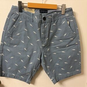 Aeropostale Shark Patterned Blue Shorts